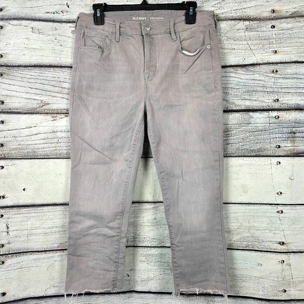 Old Navy Womens Rockstar Skinny Jeans Gray 12